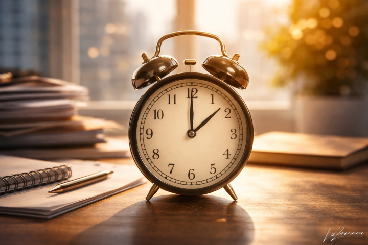 Uhr-Wecker-Zeitumstellung